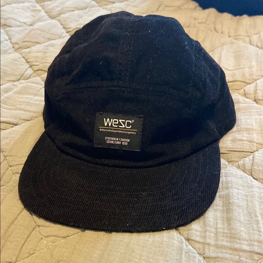 WESC Classic Black Corduroy Hat (never worn)